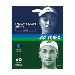 YONEX Poly Tour Spin 1,25mm Cobalt Blue inkl. Bespannung